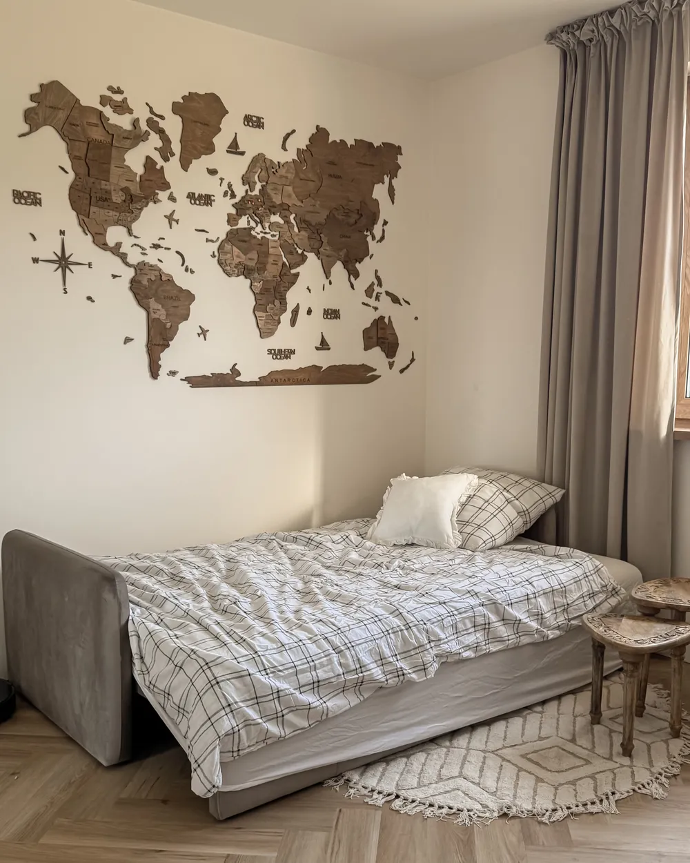 Schlafsofa 3-Sitzer EGGE Samtstoff Taupe_1043050