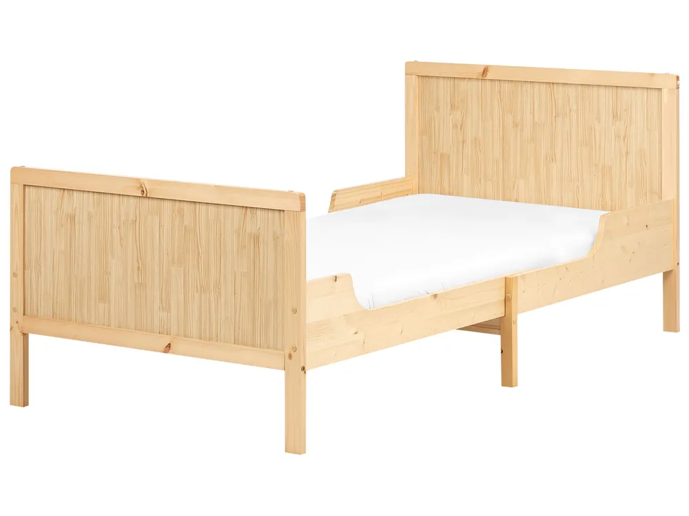 Mitwachsendes Kinderbett Kiefernholz MONTIGNY 90 x 200 cm Hellbraun_967029