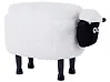 Tierhocker mit Stauraum SHEEP Schaf Stoff Weiß