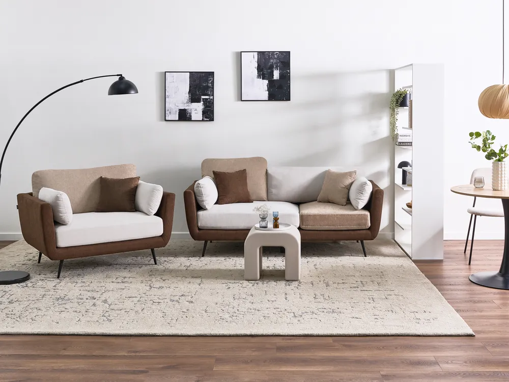 Sofa Set 4-Sitzer BOLGA Stoff Braun