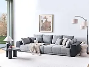 Sofa 4 Seater TORPO Fabric Grey_1177329
