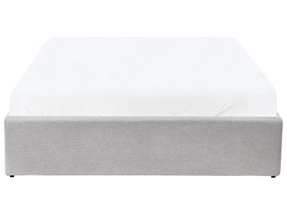 Ottoman Bed without Headboard DINAN Fabric Light Grey 120 x 200 cm (EU Small Double)_1188188