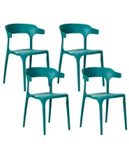 Gartenstuhl 4er Set GUBBIO Blaugrün_984644