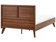 Bed PE Rattan MONPAZIER 120 x 200 cm (EU Small Double) Dark Brown_1037774