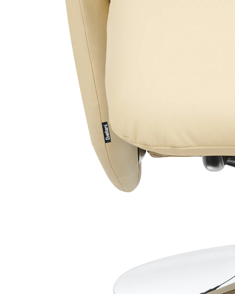 Recliner Chair PRIME with Footrest Faux Leather Light Beige_1029720