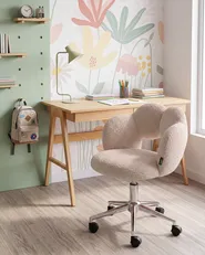 Desk Chair WHIZZY Boucle Light Beige_1062620