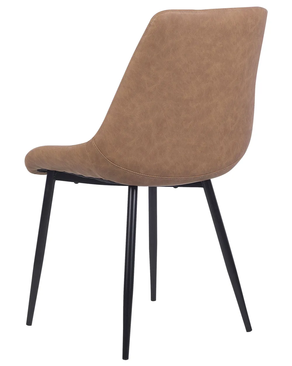 Set of 2 Dining Chairs MARIBEL Faux Leather Golden Brown_716419