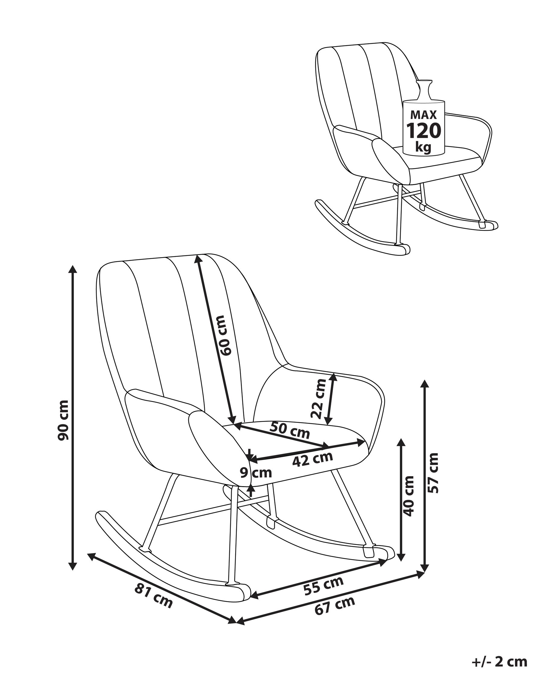 Rocking Chair KINNO Boucle Off-White_974097