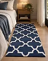 Teppich SILVAN Marineblau 80 x 150 cm Wolle