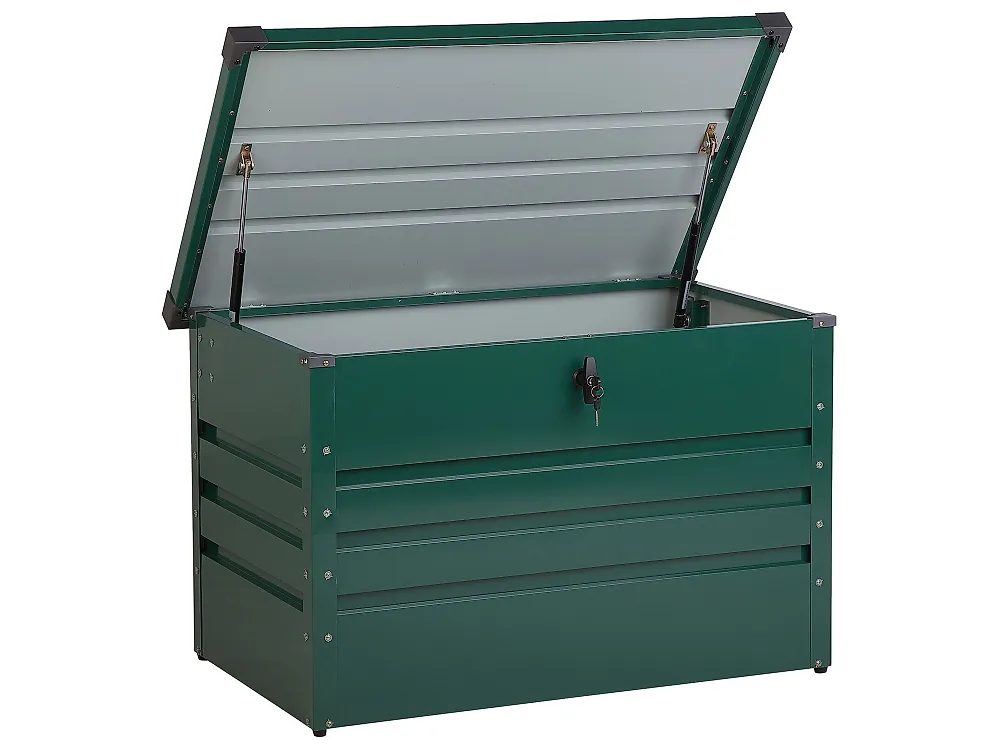 Aufbewahrungsbox CEBROSA 100 cm 62 cm Metall Dunkelgrün