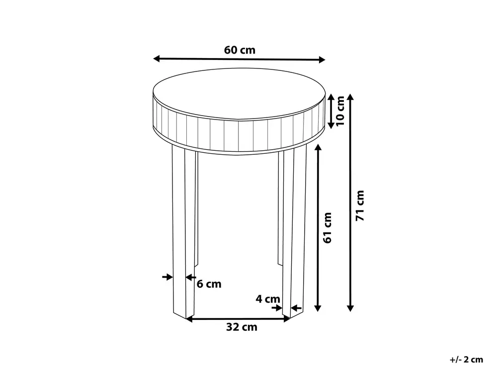 Side Table RIMARDE Glass Silver_1154708
