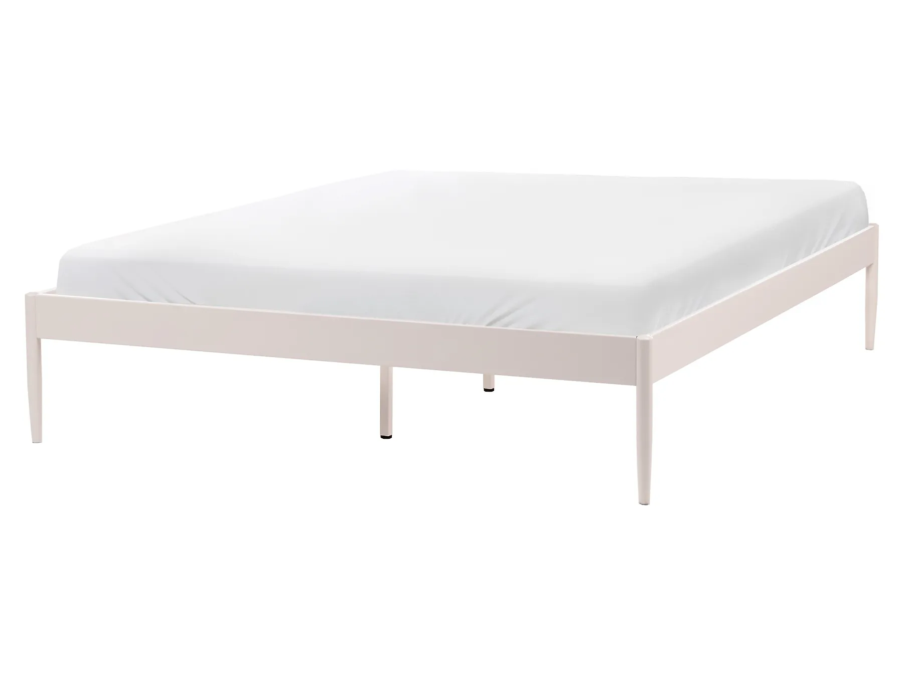 Bed Metal VAURS 160 x 200 cm (EU King Size) Light Beige_1165419