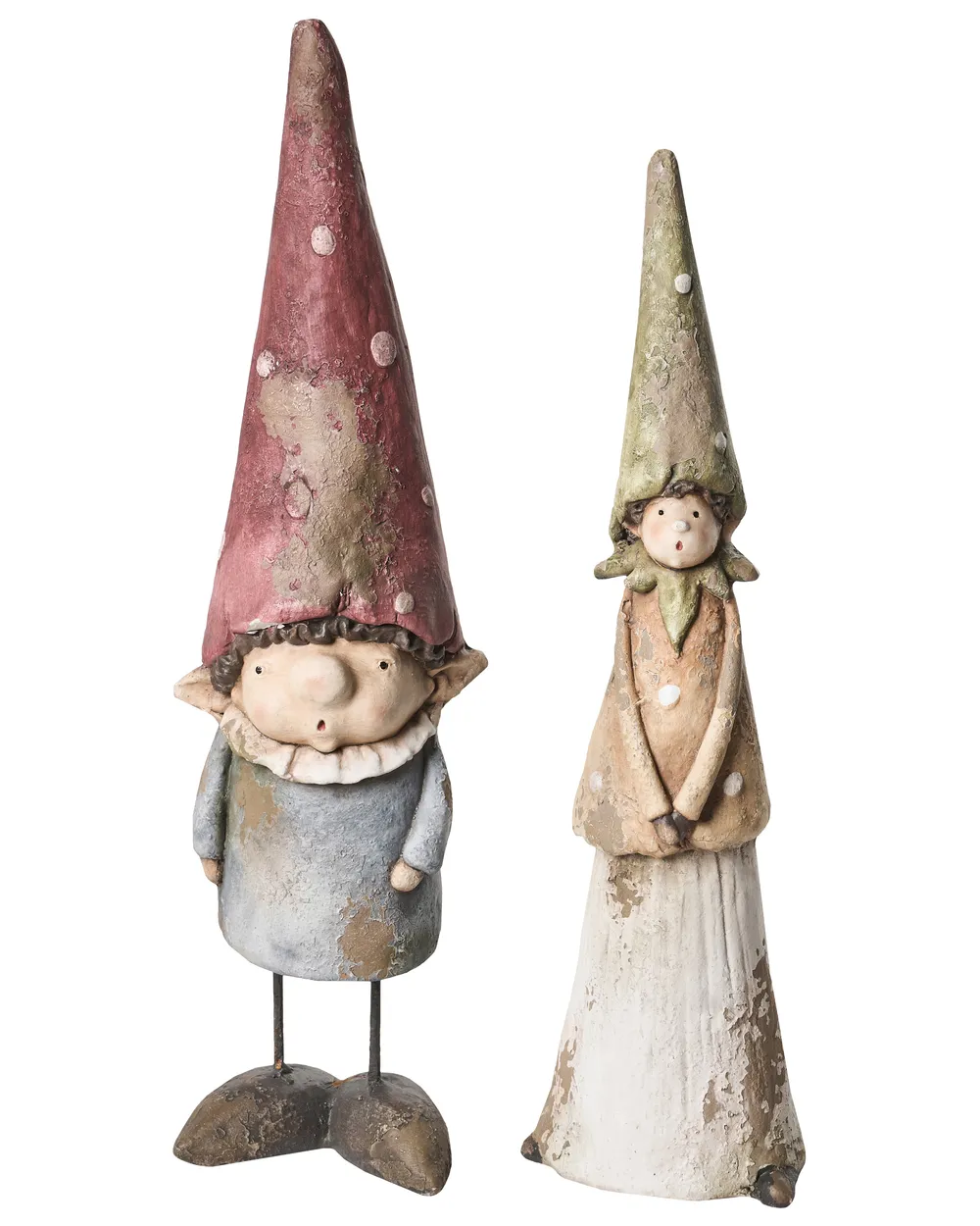 Gartenskulptur 2er Set GREVA Zwerg Bunt