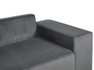 Eckschlafsofa 3-Sitzer LUSPA mit Stauraum Cord Dunkelgrau linksseitig_898716