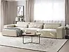 Modular Corner Sofa 4 Seater HELLNAR Velvet Light Beige Right Hand