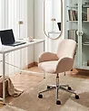 Schreibtischstuhl PRIDDY Bouclé Hellbeige