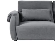 Sofa 3 Seater WETLAN Fabric Dark Grey_1011937