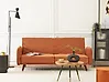 Schlafsofa 3-Sitzer SENJA Samtstoff Orange