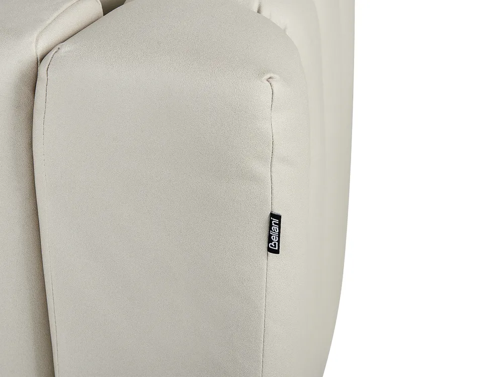 Linksseitige Chaiselongue LANNILS Stoff Cremeweiß_892267