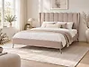 Bett mit Lattenrost Samtstoff MIRIBEL 160 x 200 cm Taupe