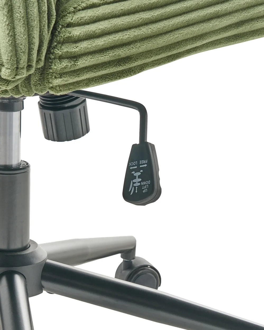 Desk Chair GEDDES Corduroy Green_1010125