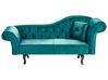 Right-Hand Chaise Longue LATTES II with Cushion Velvet Emerald Green