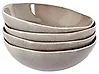 Suppenteller 4er Set COSTMARY Steinzeug Grau 19 cm