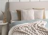 Dekokissen 2er Set RAKYA 45 x 45 cm Webpelz Hellbeige Streifenmuster