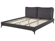 Bett mit Lattenrost Samtstoff MELLE 180 x 200 cm Dunkelgrau_791174