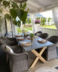 Gartentisch OLBIA 200 cm 100 cm Beton Grau_903130