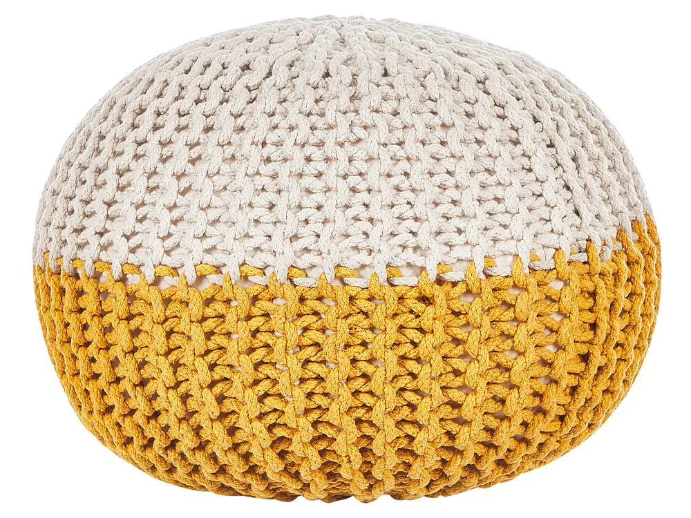 Pouf CONRAD Baumwolle Gelb