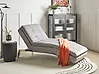 Chaiselongue LOIRET Samtstoff Hellgrau