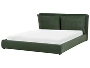Bett mit Lattenrost Stoff BAJONNA 180 x 200 cm Dunkelgrün_1010750