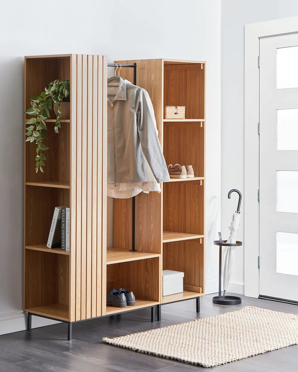 Regal mit 4 Ebenen LEANDRO 175 cm Hellbraun_1002378