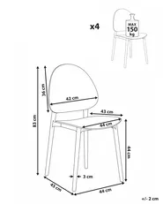 Gartenstuhl 4er Set CEARA Rosa_1069699