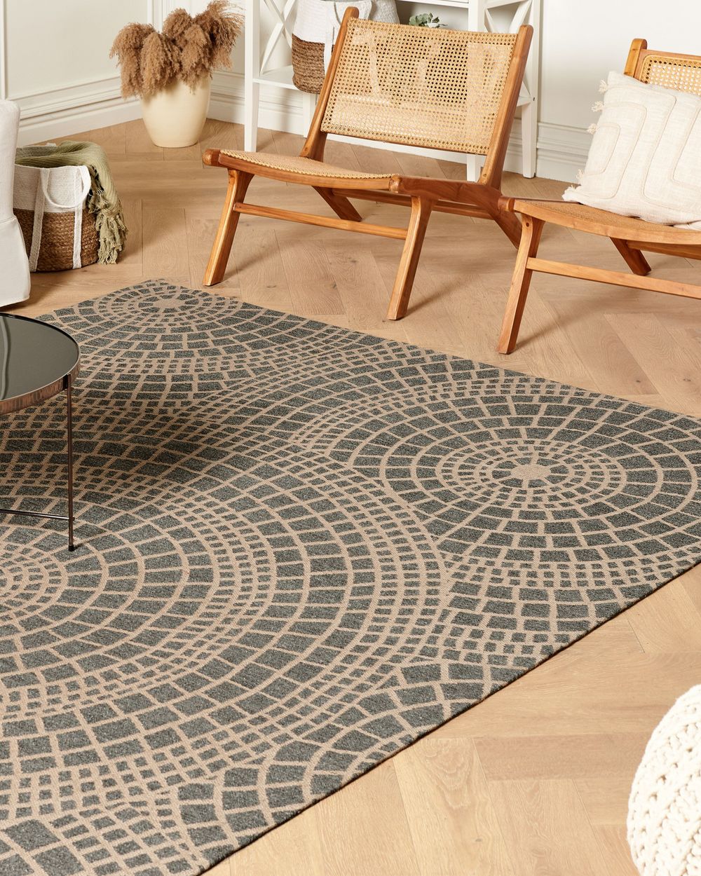 Rug ARIBA Grey Beige 200 x 300 cm Jute