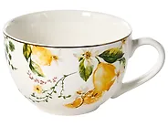 20-Piece Dinnerware Set LEMONGRASS Porcelain White/Green_1191899