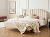 Bed Velvet AMBILLOU 180 x 200 cm (EU Super King) Light Beige