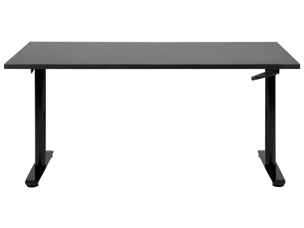 Schreibtisch manuell höhenverstellbar DESTINAS 160 cm 72 cm Schwarz_899253