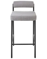 Set mit 2 Barstühlen AMAYA Bouclé Grau_928349