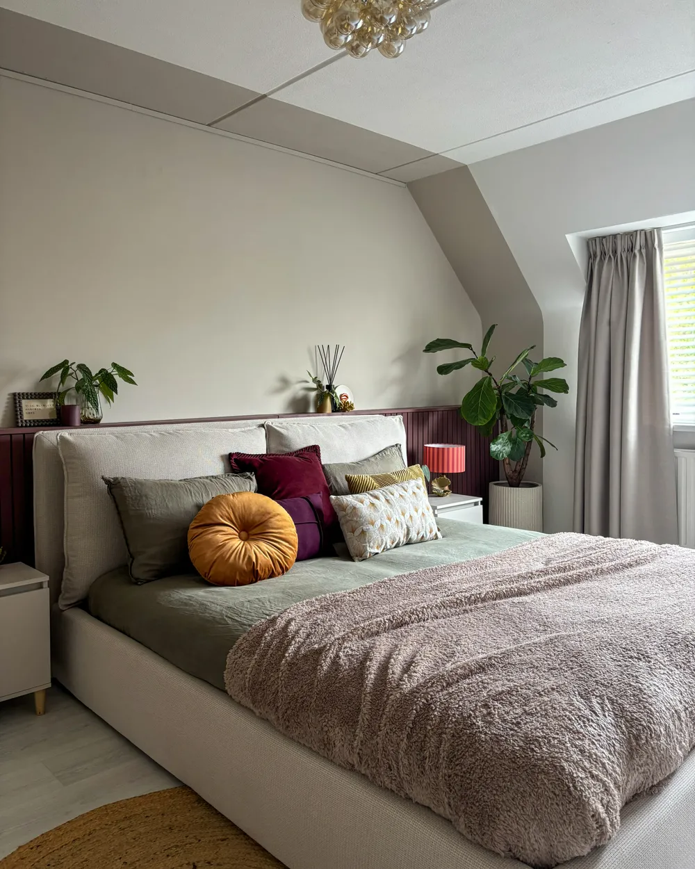 Bett mit Stauraum BAJONNA Stoff Beige 160 x 200 cm_980403