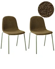 Set of 2 Conference Chairs LOMA Boucle Green_989975