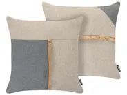 Set van 2 tuinkussens CARYOTA effen 45 x 45 cm Beige_1125149