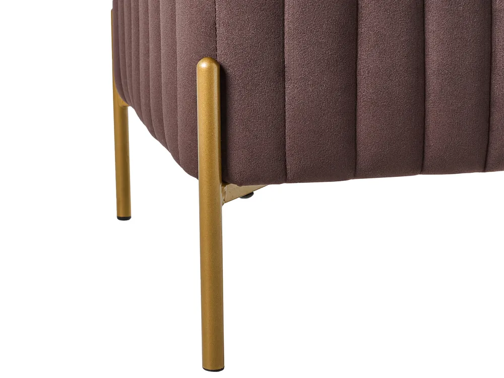 Footstool UTAH Velvet Dark Brown_1046949