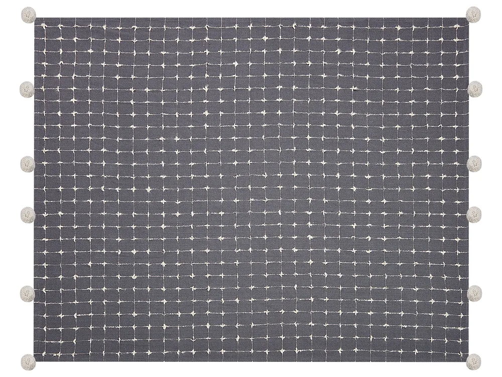 Kuscheldecke YASAM Baumwolle 125 x 150 cm Dunkelgrau_839551