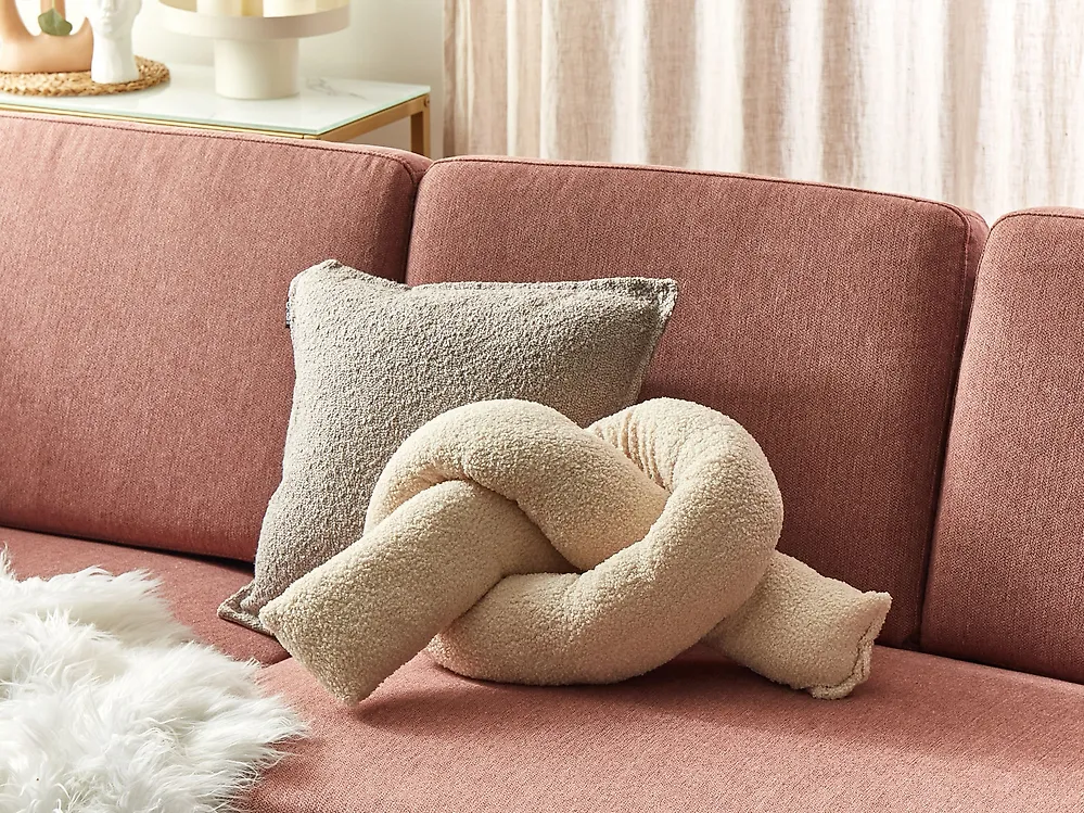 Dekokissen GLADIOLUS 172 x 14 cm Bouclé Beige Ohne Muster_1182727