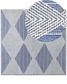 Teppich DATCA Blau 200 x 200 cm Wolle