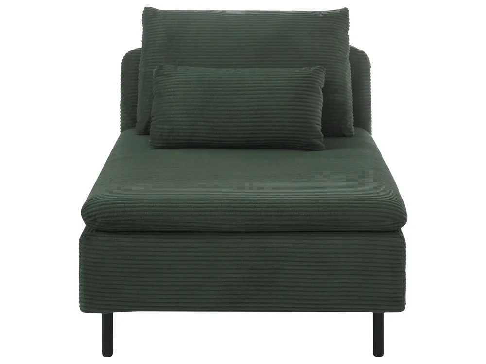 Modul Ecksofa 3-Sitzer EGERIS Cord Dunkelgrün rechtsseitig_1067140