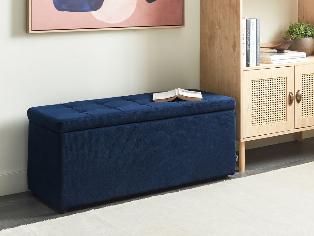Opbergpoef OREM Stof Donkerblauw