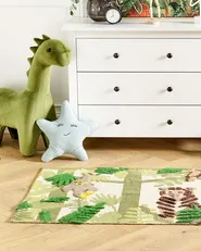 Kinderteppich JANHTO Grün 80 x 150 cm Baumwolle_864126